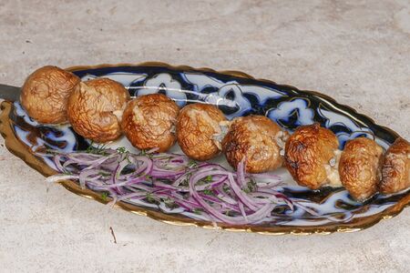 Грибы на мангале 