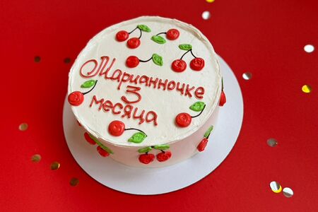 Бисквитный торт Вишенки