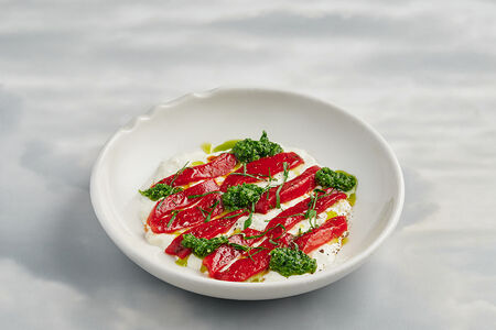 Страчателла с запеченным перцем