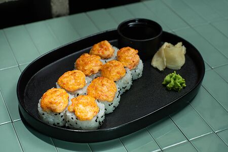 Запеченный с курицей и омлетом