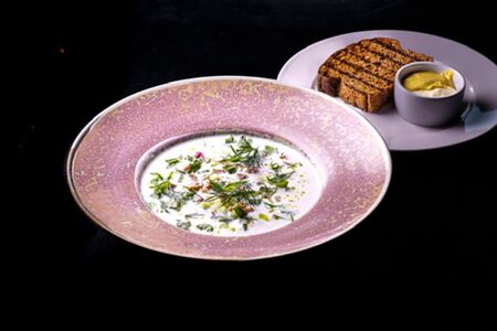 Окрошка с пастрами из индейки