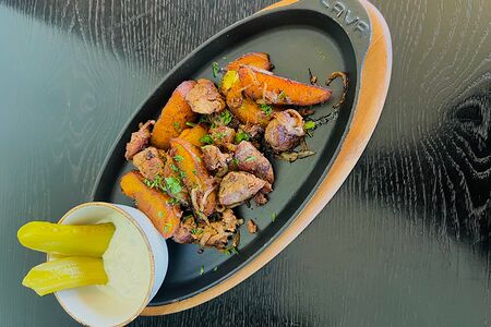 Печень с картофелем