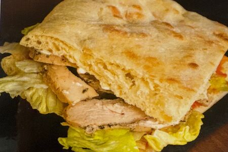 Фокачча с курицей 