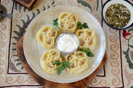 Манты с цыпленком