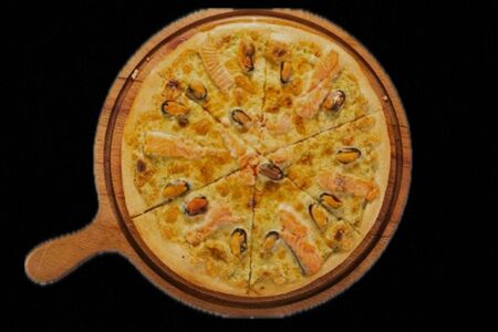 Пицца Морская на тонком тесте