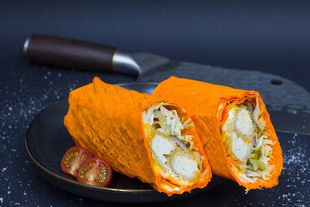 Шаурма с рыбной котлетой