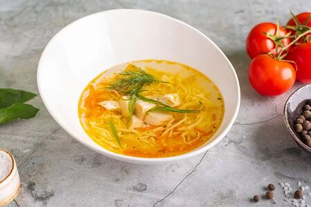 Суп лапша с куриным филе