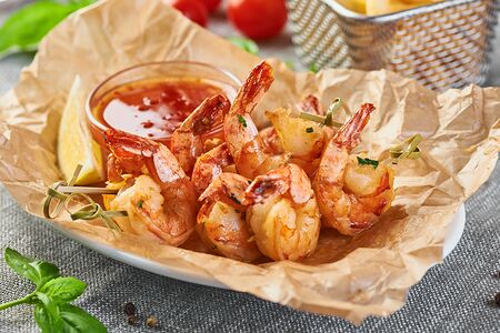 Жареные креветки