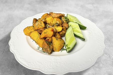 Жаровня картошки с мясом