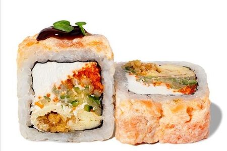 Кранч с тартаром из лосося