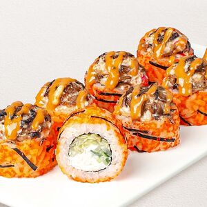 Ролл Шиитаке Краб с азиатским соусом