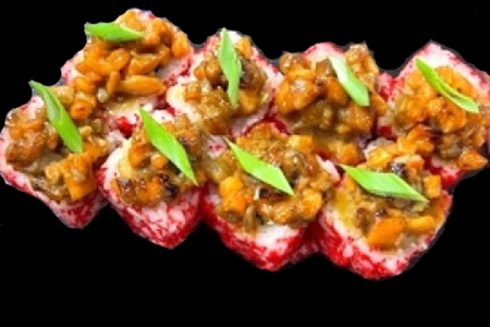 Запеченный ролл тартар с лососем