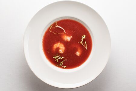 Гаспачо с креветками