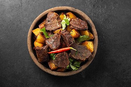 Оджахури с томлеными щечками