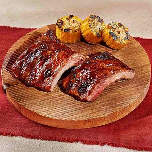 Ребра барбекю с кукурузой