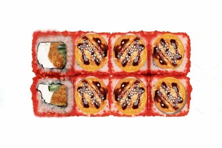 Запеченная Калифорния с лососем