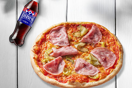 Пицца Каприччио и Evervess кола