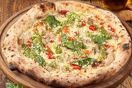 С курицей и печеным перцем