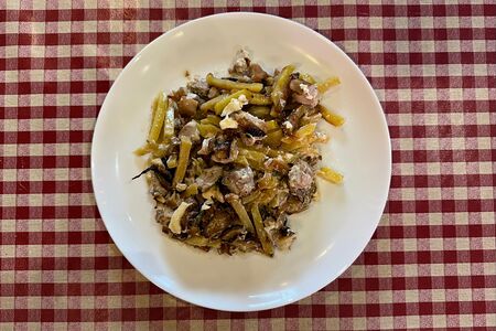 Картофель, запеченный по-деревенски со свининой