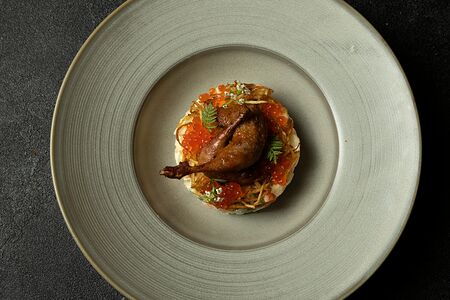 Оливье с перепёлкой