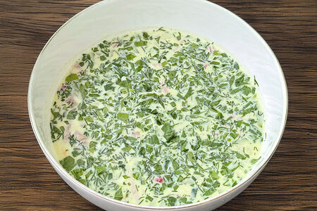 Окрошка с языком