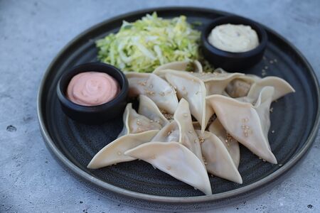 Вонтоны с креветкой кимчи