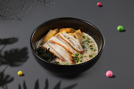 Сливочный суп с угрем