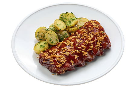 Свиные рёбра с беби картофелем