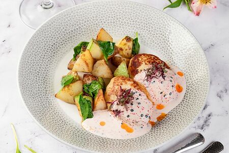 Щучьи котлеты с печеными овощами