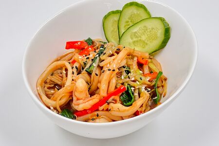 Лапша с морепродуктами