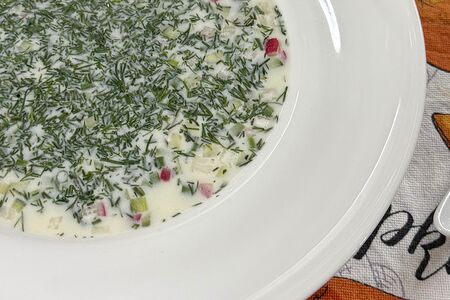 Окрошка с курицей