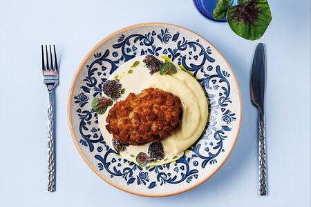 Пожарская котлета с пюре