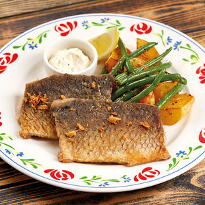 Карп Браславский с обжаренным отварным картофелем