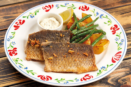 Карп Браславский с обжаренным отварным картофелем