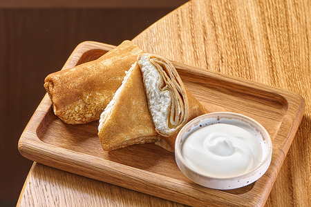 Блины с творогом