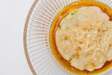 Тартар из гребешка с киви