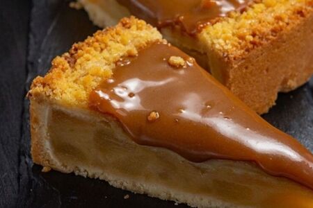 Карамельно-яблочный торт 