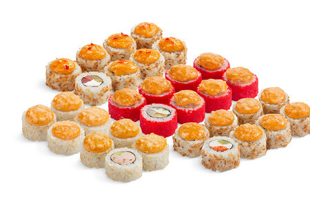 Сет Хит запечённый со спайси соусом