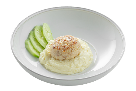 Рыбная котлета с картофельным пюре