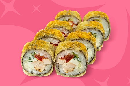 Жареный ролл с курицей
