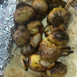 Молодая картошка с беконом