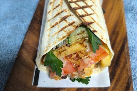 Шаурма грибная со свининой