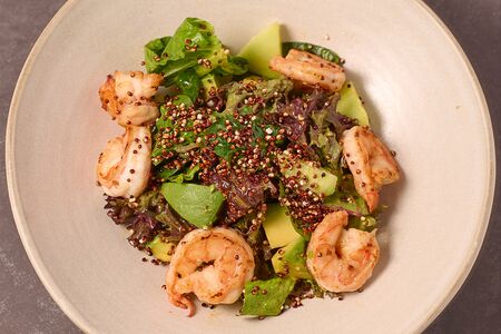 С креветками и авокадо