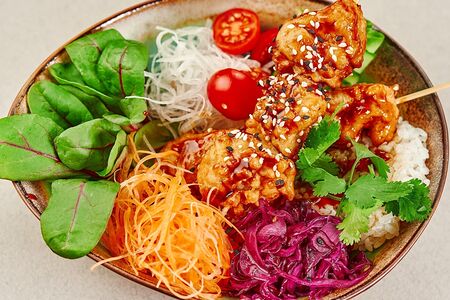 Боул с курицей терияки