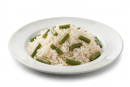 Рис со стручковой фасолью