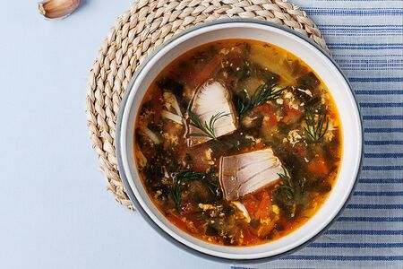 Борщ зеленый с говядиной