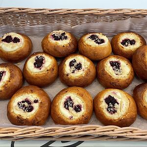 Пуховая ватрушка с творогом 