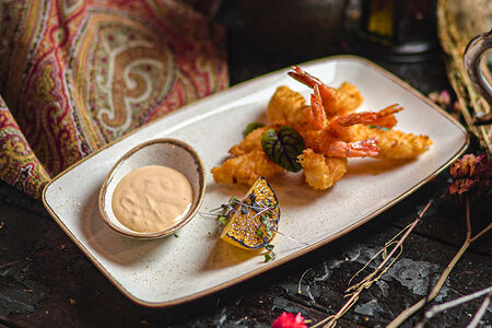 Креветки в сухарях