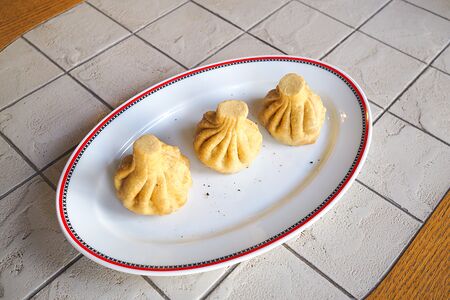 Хинкали с бараниной жареные