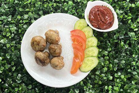 Шампиньоны на мангале 